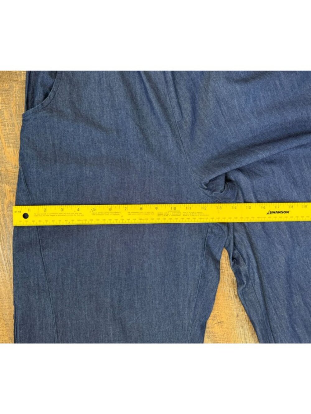 LA Relaxed Pants Women’s M Organic Cotton Pull On Blue - Picture 9 of 11